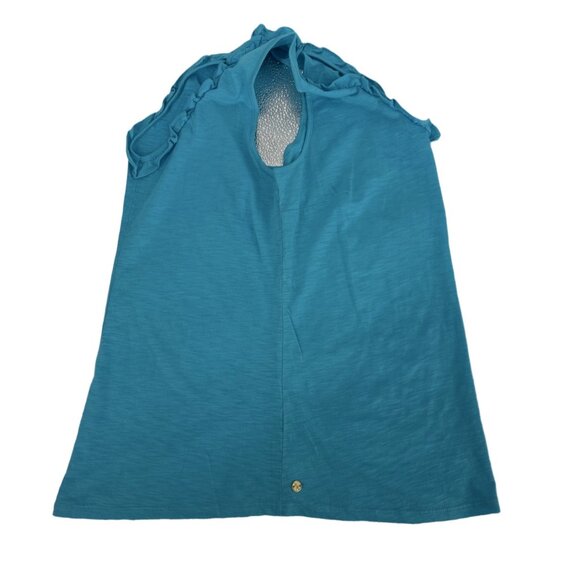 NWOT Lilly Pulitzer Gigi Ruffle Tank Top Lunar Blue Size Small - Picture 4 of 9